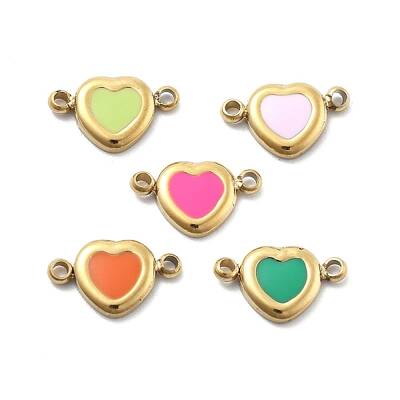 304 Stainless Steel Enamel Connector Charms
