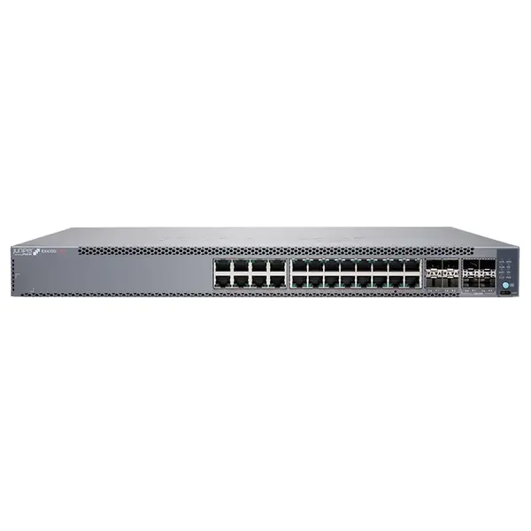 Juniper B-EX4100-24P-EDU | EX4100 Series EX4100-24P 24 x Ports PoE 10/100/1000Base-T + 4 x 10GbE Uplink Ports + 4 x 25GbE Sta...