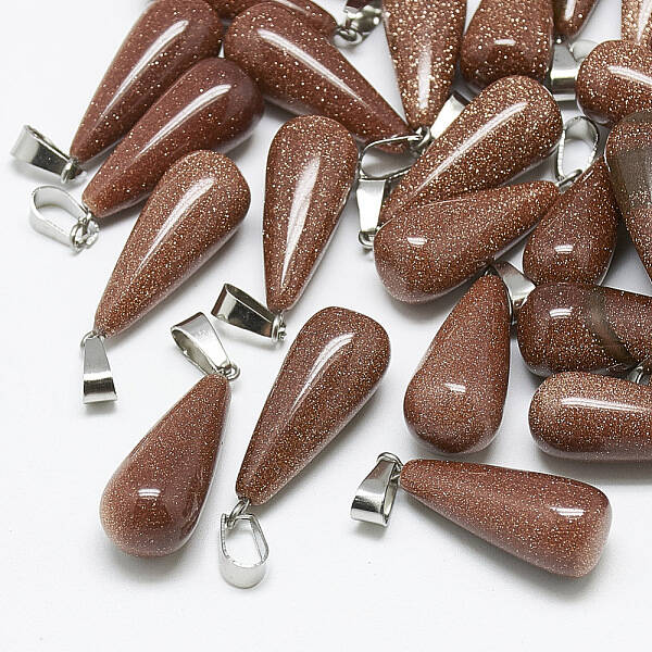 Synthetic Goldstone Pendants
