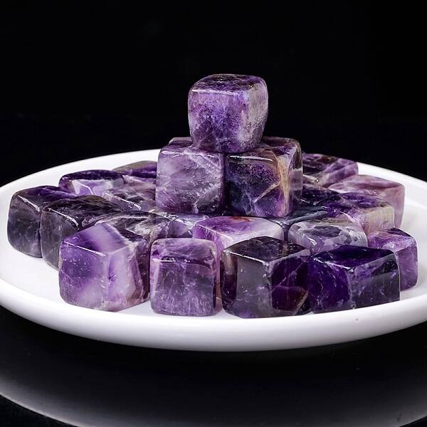 100g Cube Natural Amethyst Beads