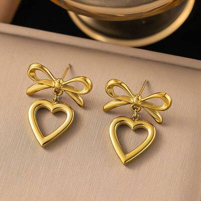 304 Stainless Steel Dangle Stud Earrings