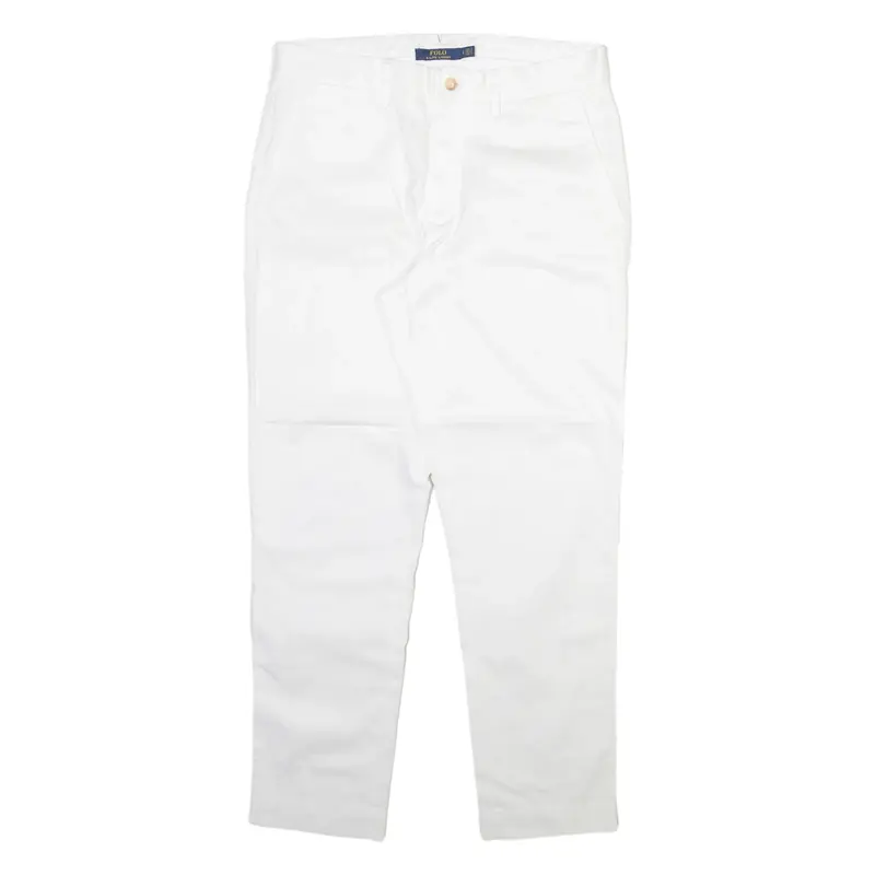 POLO RALPH LAUREN Womens Trousers White Regular Tapered W31 L27