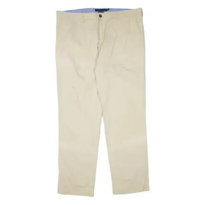 TOMMY HILFIGER Custom Fit Mens Trousers Beige Regular Straight W38 L32