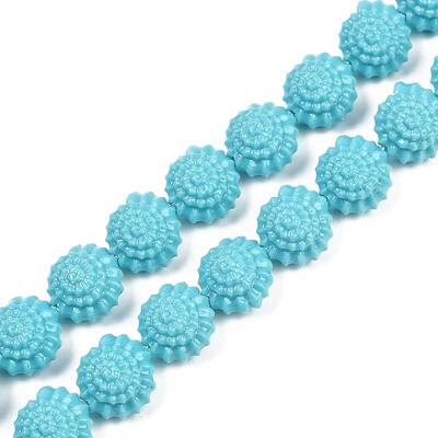 Synthetic Coral Carved Beads Strands