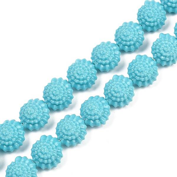 Synthetic Coral Carved Beads Strands