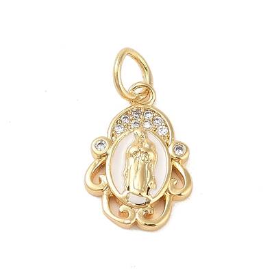 Brass Micro Pave Clear Cubic Zirconia Pendants