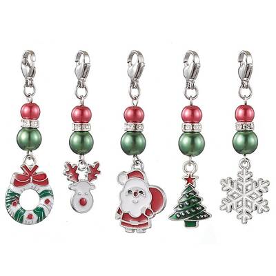 Christmas Alloy Enamel Pendant Decorations