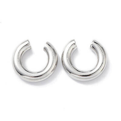 Rack Plating Brass Ring Cuff Earrings for Women