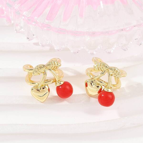 Brass Cuff Earrings