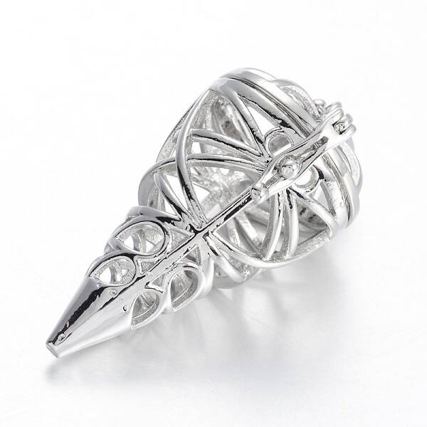 Hollow Brass Cone Cage Pendants