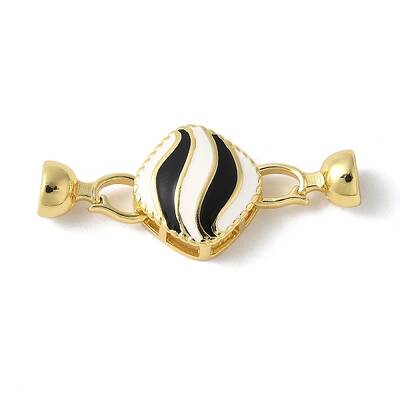 Brass Enamel Fold Over Clasps