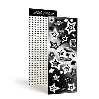 Star Sticker, Self Adhesive Decor Sticker for Gift Greeting Card Water Bottle Laptop Phone Case Earphone Cover Cellphone