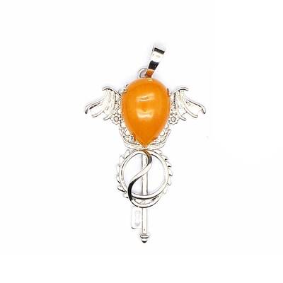 Natural Topaz Jade Teardrop Pendants