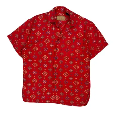 Unbranded Hawaiian Shirt - Small Red Viscose