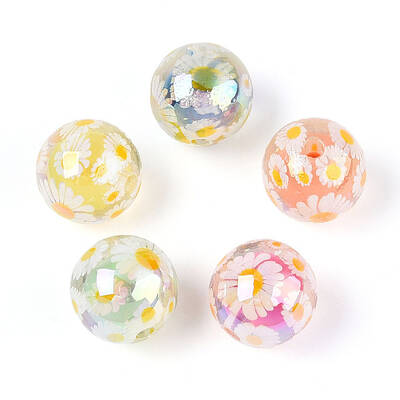 Printed Transparent Acrylic Beads