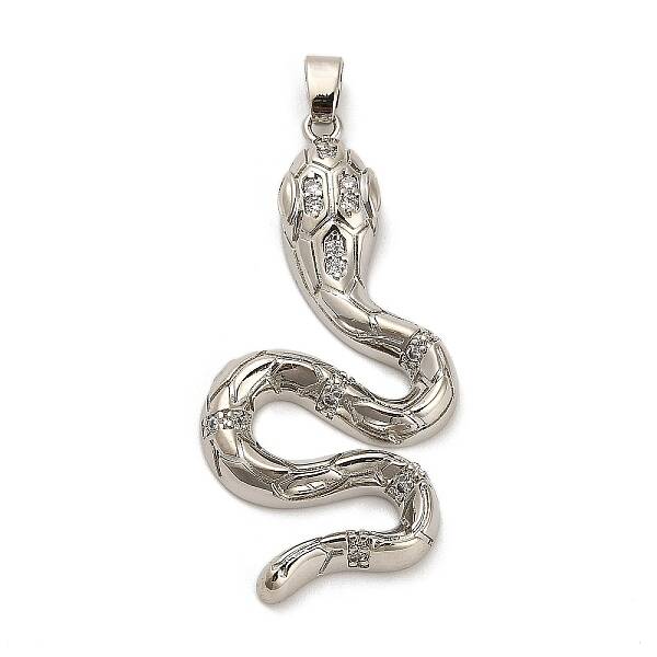 Brass Micro Pave Cubic Zirconia Pendants
