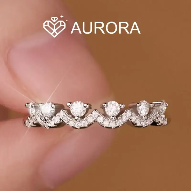 【#41 Bridal band 】Moissanite Stackable band ring enhancer ring band with 925 sterling Silver Engagement Daily Birthday RI...