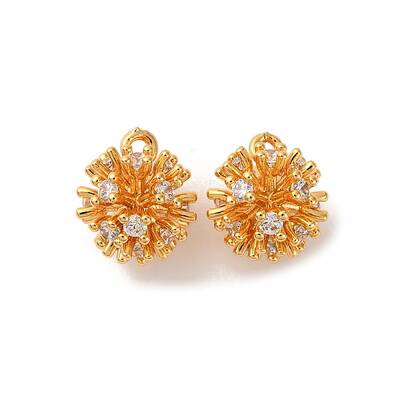 Brass Micro Pave Cubic Zirconia Pendants