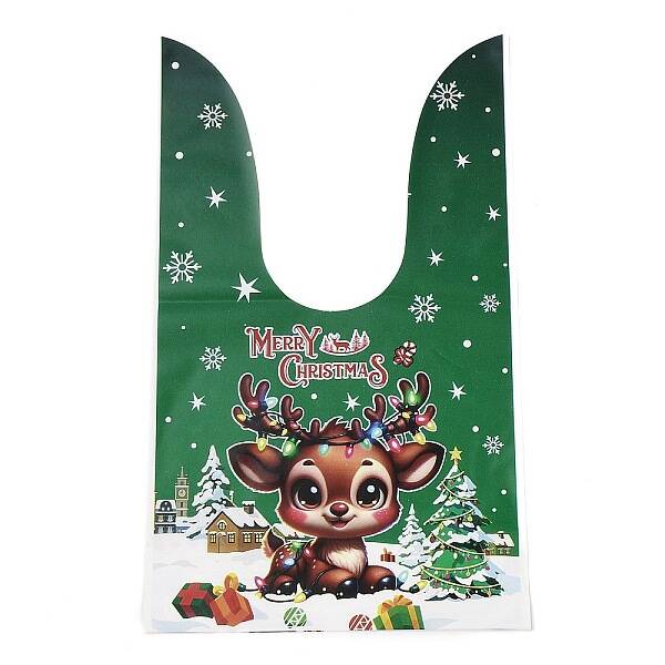 Christmas Theme Rabbit Shaped Candy Plastic Bags