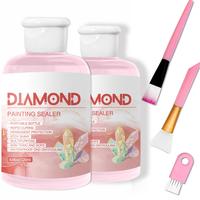 Diamond Drawing Sealer Kit, 1 Count/2 Counts Sealer with 3 Counts Brush, Multifunction Artificial DIY Craft Diamond Drawing K...