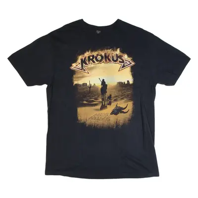 GILDAN Krokus Mens Band T-Shirt Black XL