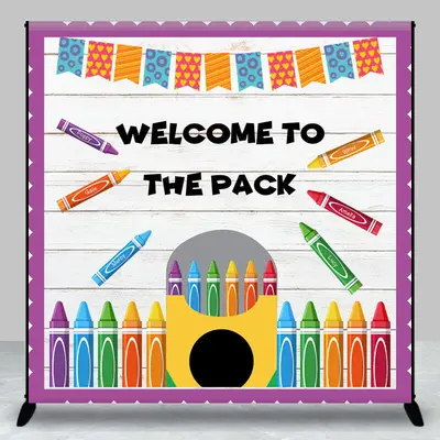 Welcome To The Pack Custom Back To School Backdrop