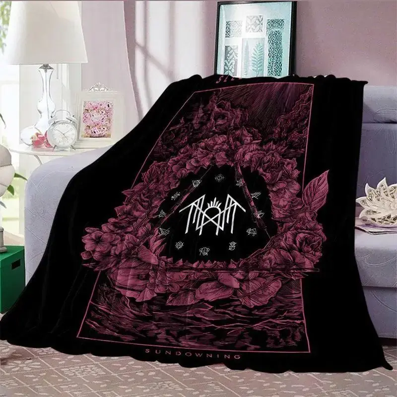 Soft WarmThrow Blanket, Sleep Token Pattern Flannel Blanket, Air-conditioned Room Blanket,Warm Nap Blanket for Home & Office,...