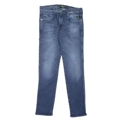 REPLAY Anbass Mens Jeans Blue Slim Skinny Stone Wash W32 L31