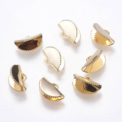 Brass Ribbon Crimp Ends
