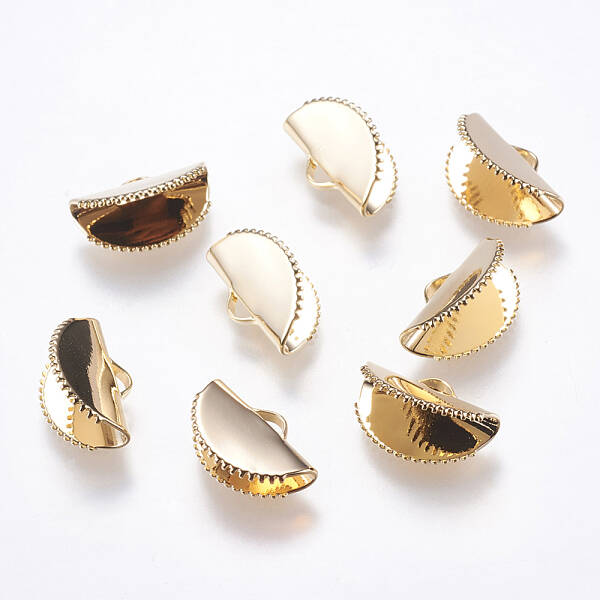 Brass Ribbon Crimp Ends