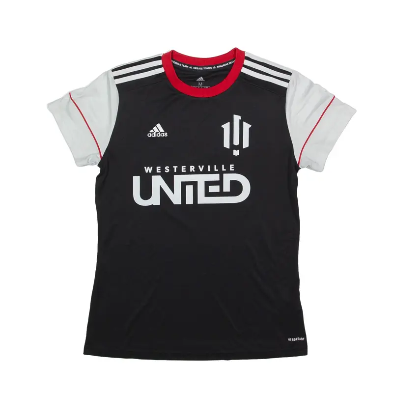 ADIDAS Westerville United Jersey Black Short Sleeve Boys M