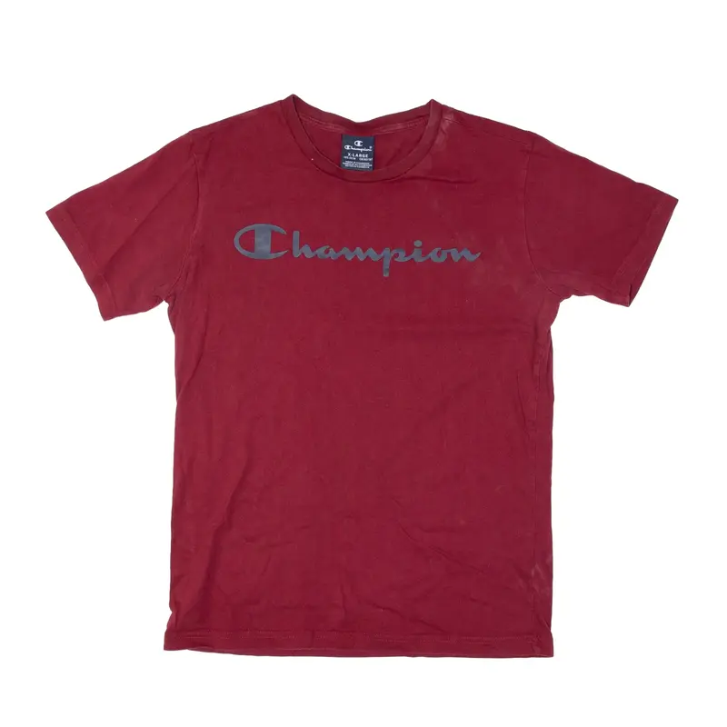 CHAMPION T-Shirt Maroon Short Sleeve Boys XL