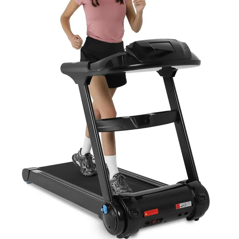 Garvee 4.0 HP Folding Treadmill, [Max 400 LBS] [No Assembly] [0.6-8.7 MPH] Heavy Duty Treadmill for Running Walking, Foldable...