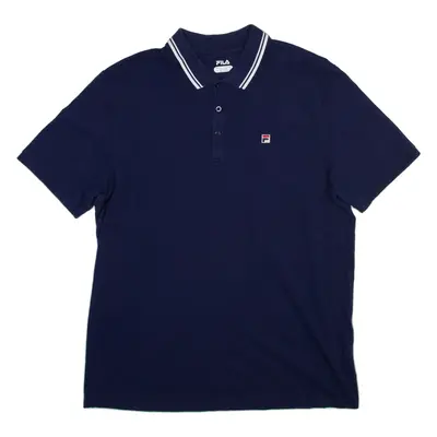 FILA Mens Polo Shirt Blue XL