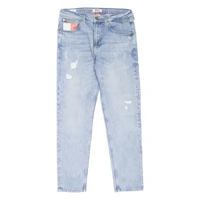 TOMMY JEANS Rey Distressed Mens Jeans Blue Relaxed Tapered W28 L30