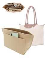 Solid Color Beige Bag Insert, 2025 New Style Portable Multi-pocket Storage Inner Pouch, Perfect Storage Bag for Women and Men...