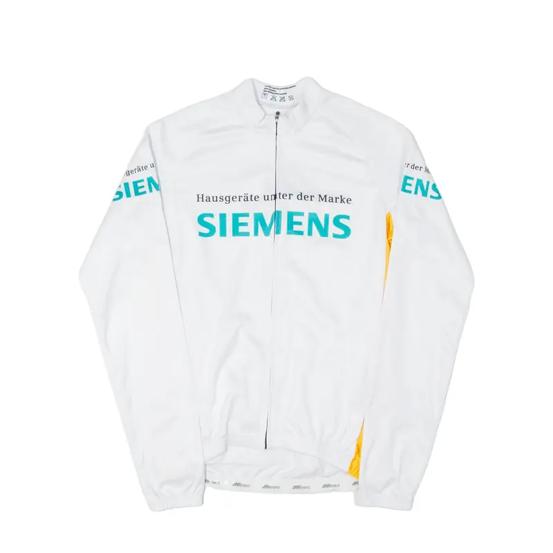 89 SPORT Cycling Full Zip Mens Jersey White Long Sleeve M