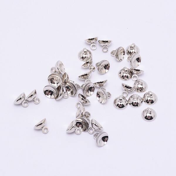 Brass Bead Cap Pendant Bails