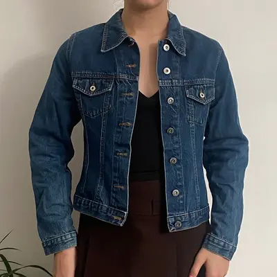 Asia Denim Jacket - Small Blue Cotton