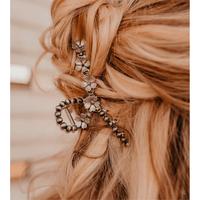 Floral Navajo Pearl Inspired Claw Clip