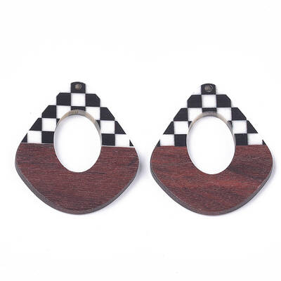 Printed Resin & Wood Pendants