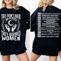 They Didn’t Burn Witches | They Burned Women | Women Rights Dates | Witch Shirt | Women Shirt | Woman Shirt |logoAnalyze li...