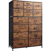 WLIVE Tall Dresser for Bedroom, Fabric Dresser Storage Tower with 16 Drawers, Chest of Drawers Organizer Unit, Storage Cabine...