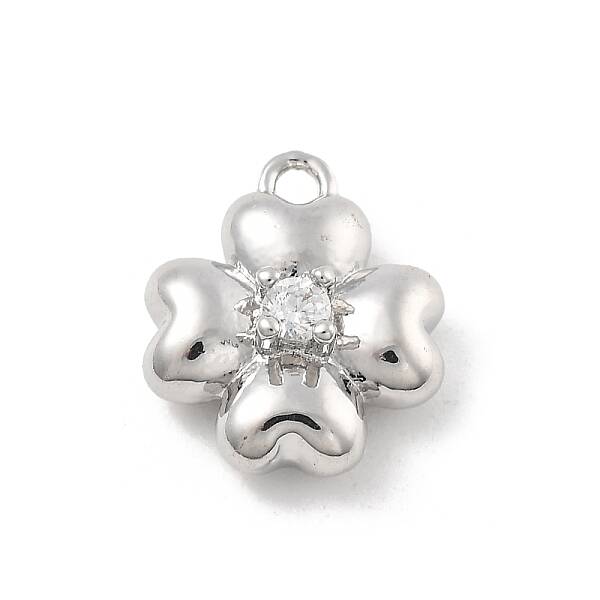 Brass Micro Pave Cubic Zirconia Pendants