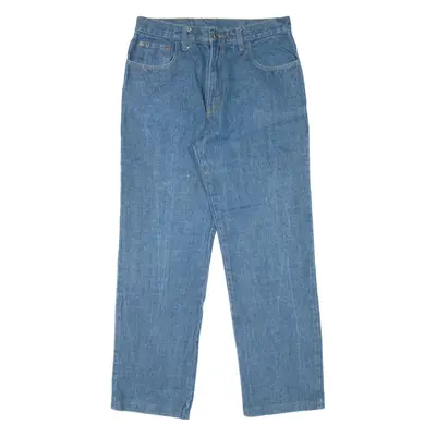 BASIC DENIM Womens Jeans Blue Regular Straight 90s W28 L27