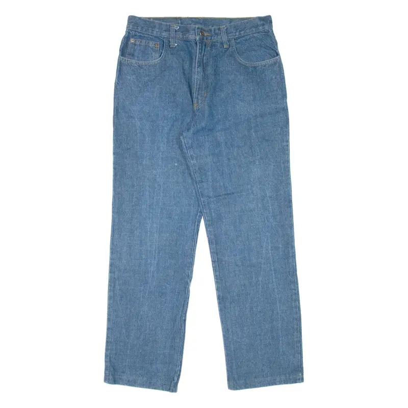 BASIC DENIM Womens Jeans Blue Regular Straight 90s W28 L27