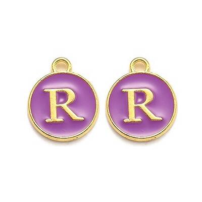 Golden Plated Alloy Enamel Charms