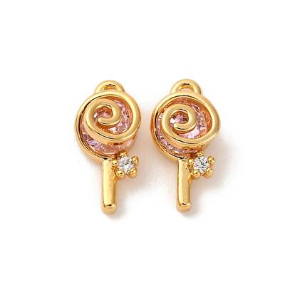 Brass Micro Pave Cubic Zirconia Pendants