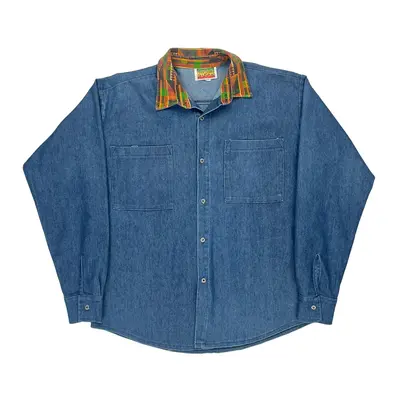 Free Island Denim Shirt - Medium Blue Cotton