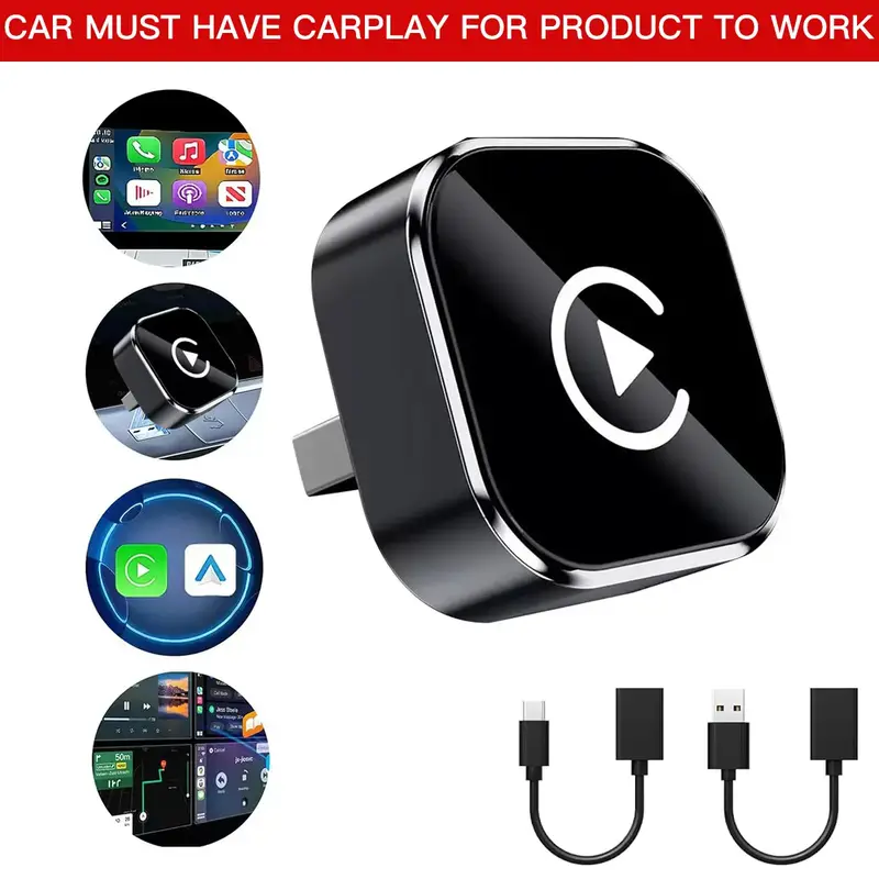 2026 Wireless carplay Adapter for iPhone/Android - Fast Connection,No Latency,Hands-Free Call wireless adapter Electronic Cha...